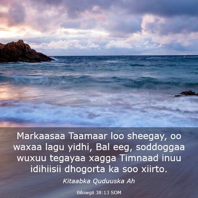 Picture 03 - Bilowgii 38:13 SOM - Markaasaa Taamaar loo sheegay, oo waxaa lagu - Bible Verse Picture