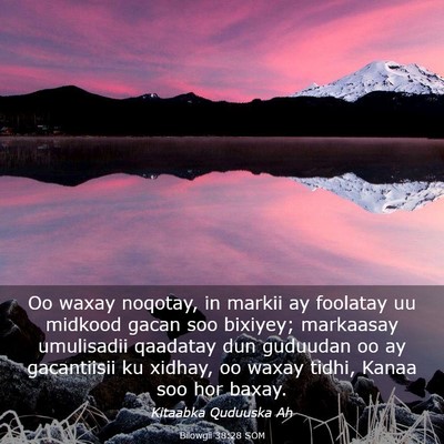 Picture 03 - Bilowgii 38:28 SOM - Oo waxay noqotay, in markii ay foolatay uu - Bible Verse Picture