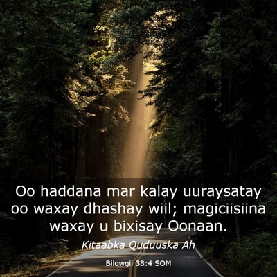 Picture 03 - Bilowgii 38:4 SOM - Oo haddana mar kalay uuraysatay oo waxay dhashay - Bible Verse Picture