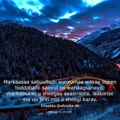 Picture 03 - Bilowgii 41:24 SOM - Markaasaa sabuulladii xunxumaa waxay liqeen - Bible Verse Picture