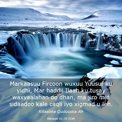 Picture 03 - Bilowgii 41:39 SOM - Markaasuu Fircoon wuxuu Yuusuf ku yidhi, Mar - Bible Verse Picture