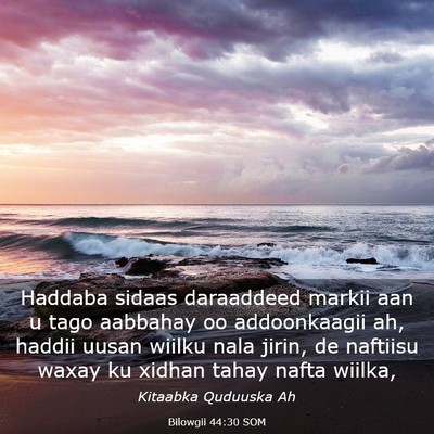 Picture 03 - Bilowgii 44:30 SOM - Haddaba sidaas daraaddeed markii aan u tago - Bible Verse Picture