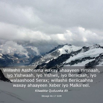 Picture 03 - Bilowgii 46:17 SOM - Wiilashii Aasheerna waxay ahaayeen Yimnaah, iyo - Bible Verse Picture
