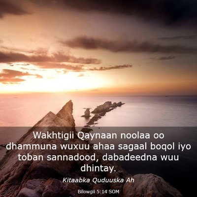 Picture 03 - Bilowgii 5:14 SOM - Wakhtigii Qaynaan noolaa oo dhammuna wuxuu ahaa - Bible Verse Picture