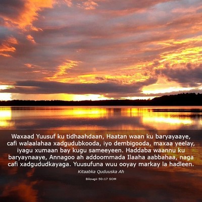 Picture 03 - Bilowgii 50:17 SOM - Waxaad Yuusuf ku tidhaahdaan, Haatan waan ku - Bible Verse Picture