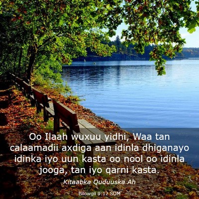 Picture 03 - Bilowgii 9:12 SOM - Oo Ilaah wuxuu yidhi, Waa tan calaamadii axdiga - Bible Verse Picture