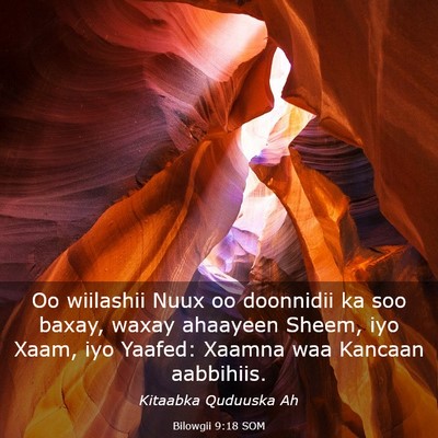 Picture 03 - Bilowgii 9:18 SOM - Oo wiilashii Nuux oo doonnidii ka soo baxay, - Bible Verse Picture