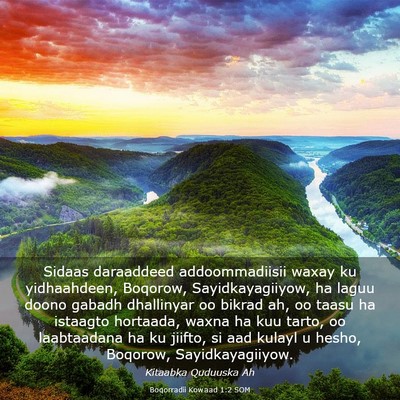 Picture 03 - Boqorradii Kowaad 1:2 SOM - Sidaas daraaddeed addoommadiisii waxay ku - Bible Verse Picture