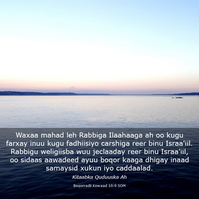Picture 03 - Boqorradii Kowaad 10:9 SOM - Waxaa mahad leh Rabbiga Ilaahaaga ah oo kugu - Bible Verse Picture