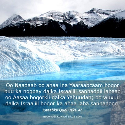 Picture 03 - Boqorradii Kowaad 15:25 SOM - Oo Naadaab oo ahaa ina Yaaraabcaam boqor buu ka - Bible Verse Picture
