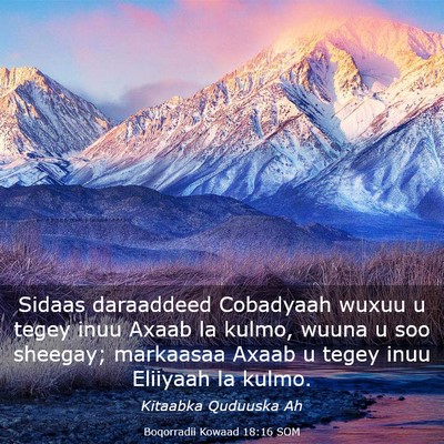 Picture 03 - Boqorradii Kowaad 18:16 SOM - Sidaas daraaddeed Cobadyaah wuxuu u tegey inuu - Bible Verse Picture