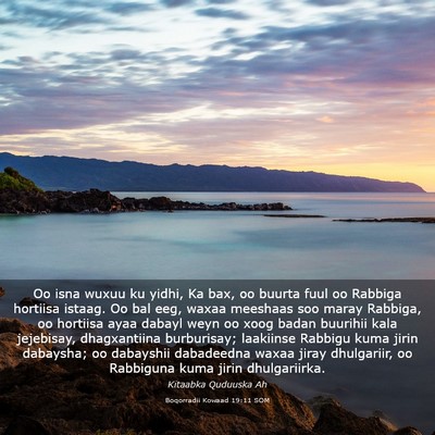 Picture 03 - Boqorradii Kowaad 19:11 SOM - Oo isna wuxuu ku yidhi, Ka bax, oo buurta fuul oo - Bible Verse Picture