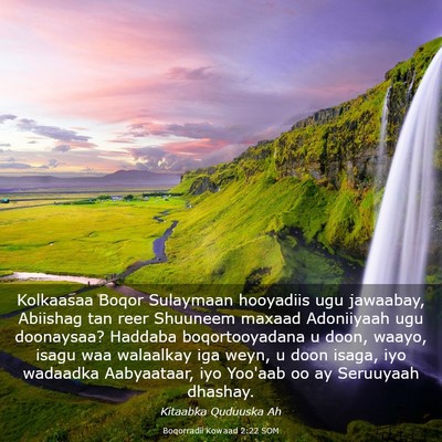 Picture 03 - Boqorradii Kowaad 2:22 SOM - Kolkaasaa Boqor Sulaymaan hooyadiis ugu jawaabay, - Bible Verse Picture