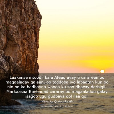 Picture 03 - Boqorradii Kowaad 20:30 SOM - Laakiinse intoodii kale Afeeq ayay u carareen oo - Bible Verse Picture