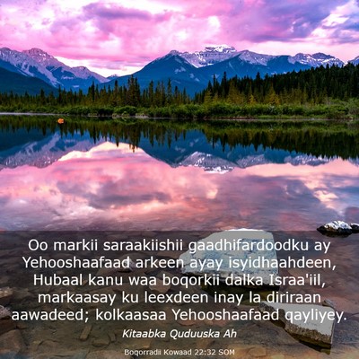 Picture 03 - Boqorradii Kowaad 22:32 SOM - Oo markii saraakiishii gaadhifardoodku ay - Bible Verse Picture