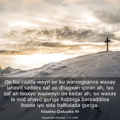 Picture 03 - Boqorradii Kowaad 7:12 SOM - Oo barxadda weyn ee ku wareegsanna waxay lahayd - Bible Verse Picture