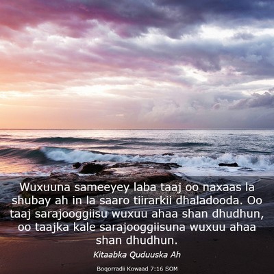 Picture 03 - Boqorradii Kowaad 7:16 SOM - Wuxuuna sameeyey laba taaj oo naxaas la shubay ah - Bible Verse Picture