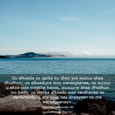 Picture 03 - Boqorradii Kowaad 7:31 SOM - Oo afkeeda oo qarka ku dhex jira wuxuu ahaa - Bible Verse Picture