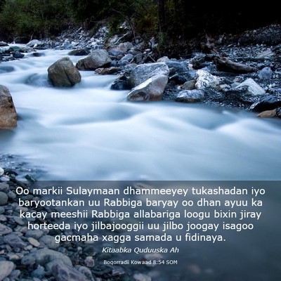 Picture 03 - Boqorradii Kowaad 8:54 SOM - Oo markii Sulaymaan dhammeeyey tukashadan iyo - Bible Verse Picture