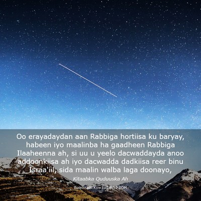 Picture 03 - Boqorradii Kowaad 8:59 SOM - Oo erayadaydan aan Rabbiga hortiisa ku baryay, - Bible Verse Picture