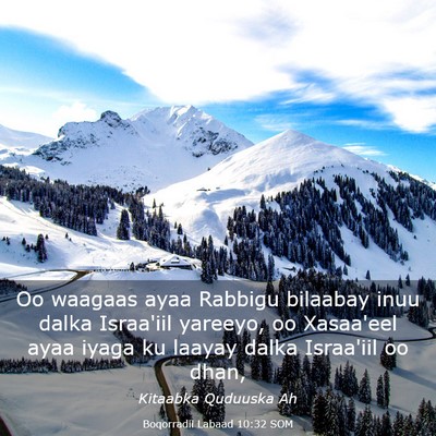 Picture 03 - Boqorradii Labaad 10:32 SOM - Oo waagaas ayaa Rabbigu bilaabay inuu dalka - Bible Verse Picture