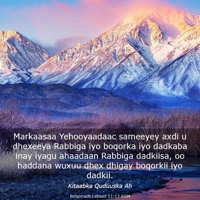 Picture 03 - Boqorradii Labaad 11:17 SOM - Markaasaa Yehooyaadaac sameeyey axdi u dhexeeya - Bible Verse Picture