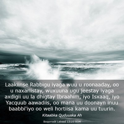 Picture 03 - Boqorradii Labaad 13:23 SOM - Laakiinse Rabbigu iyaga wuu u roonaaday, oo u - Bible Verse Picture