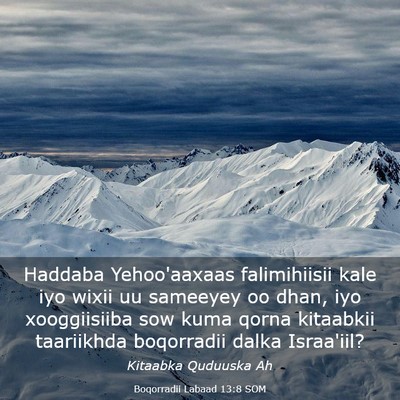 Picture 03 - Boqorradii Labaad 13:8 SOM - Haddaba Yehoo'aaxaas falimihiisii kale iyo wixii - Bible Verse Picture