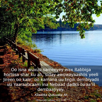 Picture 03 - Boqorradii Labaad 15:9 SOM - Oo isna wuxuu sameeyey wax Rabbiga hortiisa shar - Bible Verse Picture