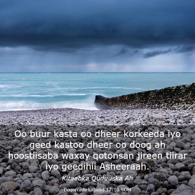 Picture 03 - Boqorradii Labaad 17:10 SOM - Oo buur kasta oo dheer korkeeda iyo geed kastoo - Bible Verse Picture