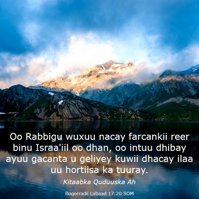 Picture 03 - Boqorradii Labaad 17:20 SOM - Oo Rabbigu wuxuu nacay farcankii reer binu - Bible Verse Picture