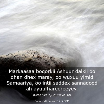 Picture 03 - Boqorradii Labaad 17:5 SOM - Markaasaa boqorkii Ashuur dalkii oo dhan dhex - Bible Verse Picture
