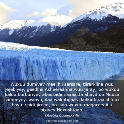 Picture 03 - Boqorradii Labaad 18:4 SOM - Wuxuu dumiyey meelihii sarsare, tiirarkiina wuu - Bible Verse Picture