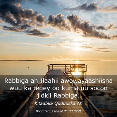 Picture 03 - Boqorradii Labaad 21:22 SOM - Rabbiga ah Ilaahii awowayaashiisna wuu ka tegey - Bible Verse Picture