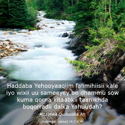 Picture 03 - Boqorradii Labaad 24:5 SOM - Haddaba Yehooyaaqiim falimihiisii kale iyo wixii - Bible Verse Picture