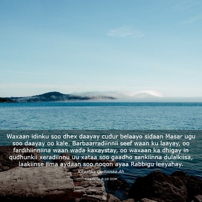 Picture 03 - Caamoos 4:10 SOM - Waxaan idinku soo dhex daayay cudur belaayo - Bible Verse Picture