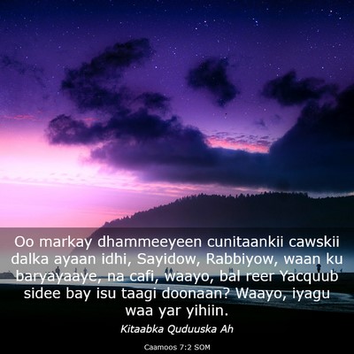 Picture 03 - Caamoos 7:2 SOM - Oo markay dhammeeyeen cunitaankii cawskii dalka - Bible Verse Picture