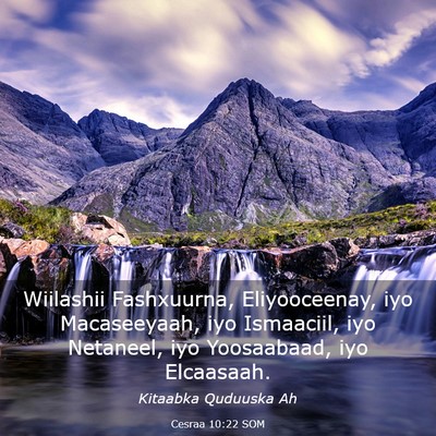 Picture 03 - Cesraa 10:22 SOM - Wiilashii Fashxuurna, Eliyooceenay, iyo - Bible Verse Picture