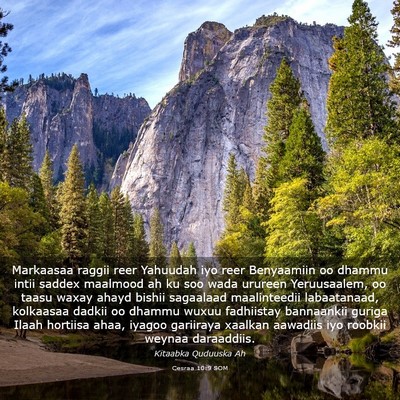 Picture 03 - Cesraa 10:9 SOM - Markaasaa raggii reer Yahuudah iyo reer - Bible Verse Picture
