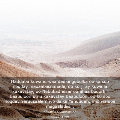 Picture 03 - Cesraa 2:1 SOM - Haddaba kuwanu waa dadkii gobolka ee ka soo - Bible Verse Picture