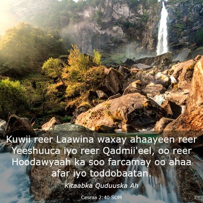 Picture 03 - Cesraa 2:40 SOM - Kuwii reer Laawina waxay ahaayeen reer Yeeshuuca - Bible Verse Picture