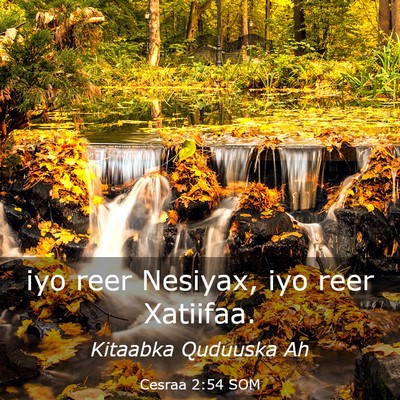 Picture 03 - Cesraa 2:54 SOM - iyo reer Nesiyax, iyo reer - Bible Verse Picture