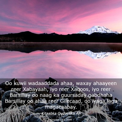 Picture 03 - Cesraa 2:61 SOM - Oo kuwii wadaaddada ahaa, waxay ahaayeen reer - Bible Verse Picture