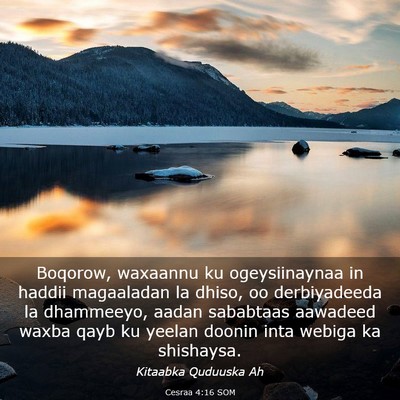 Picture 03 - Cesraa 4:16 SOM - Boqorow, waxaannu ku ogeysiinaynaa in haddii - Bible Verse Picture