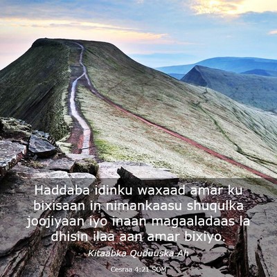 Picture 03 - Cesraa 4:21 SOM - Haddaba idinku waxaad amar ku bixisaan in - Bible Verse Picture