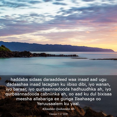 Picture 03 - Cesraa 7:17 SOM - haddaba sidaas daraaddeed waa inaad aad ugu - Bible Verse Picture