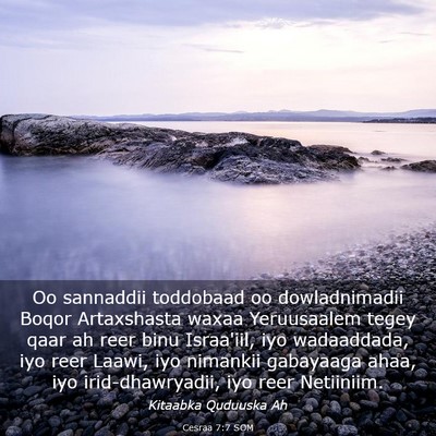 Picture 03 - Cesraa 7:7 SOM - Oo sannaddii toddobaad oo dowladnimadii Boqor - Bible Verse Picture