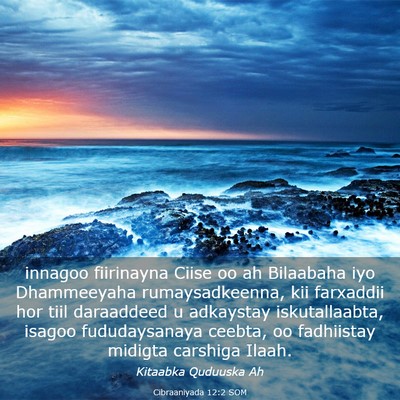 Picture 03 - Cibraaniyada 12:2 SOM - innagoo fiirinayna Ciise oo ah Bilaabaha iyo - Bible Verse Picture