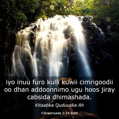 Picture 03 - Cibraaniyada 2:15 SOM - iyo inuu furo kulli kuwii cimrigoodii oo dhan - Bible Verse Picture