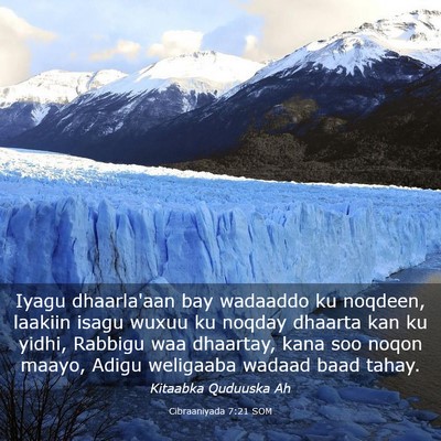 Picture 03 - Cibraaniyada 7:21 SOM - Iyagu dhaarla'aan bay wadaaddo ku noqdeen, - Bible Verse Picture